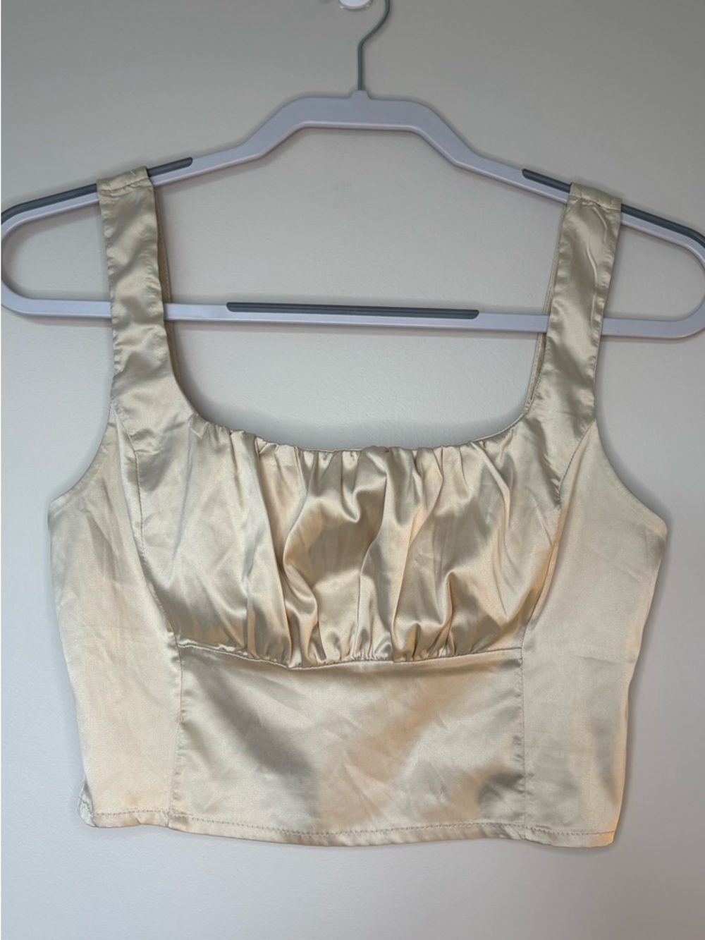 Beige gold Satin Top